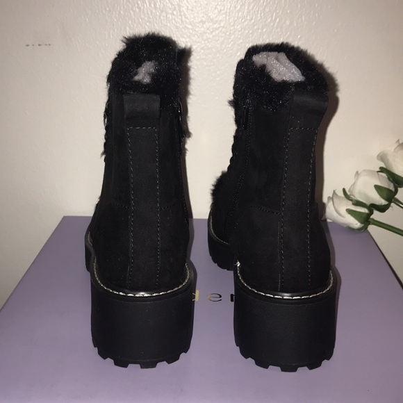 NWT Madden Girl Carra Faux-Fur Combat Booties 7 - Picture 5 of 12